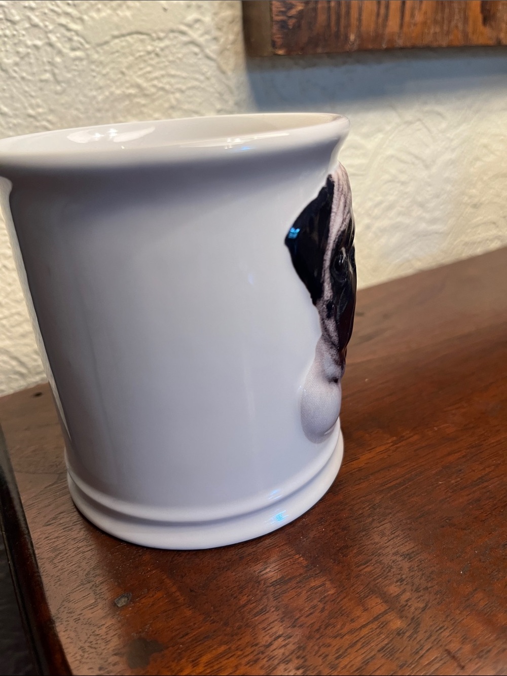 White Pug Ceramic Coffee Mug - Cute Dog Print - Picture 3 of 5